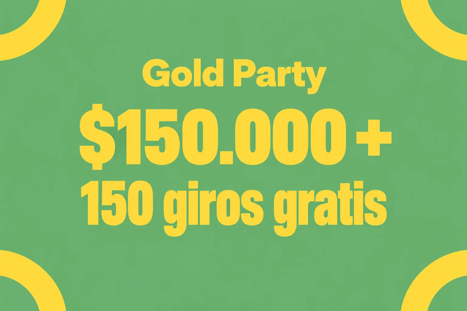 Bono de bienvenida para jugar Gold Party